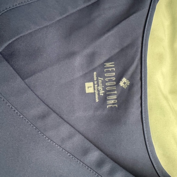 Blue V-Neck Scrub Top - Picture 3 of 3